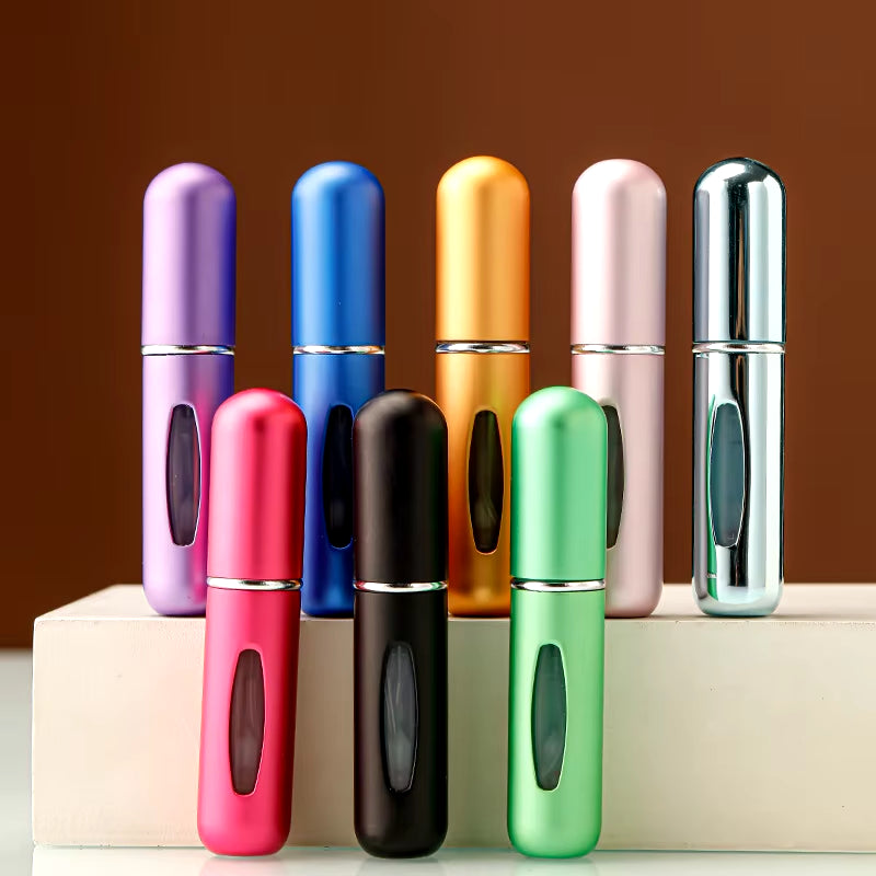 Elegant Refillable Perfume Atomizer - Pocket-Sized Spray for On-the-Go Freshness