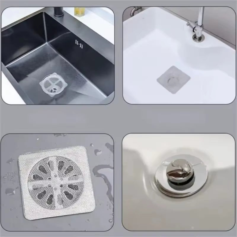 Anti-Clogging Drain Filter Patches - Disposable Floor Sink Strainers for Bathroom & Kitchen 