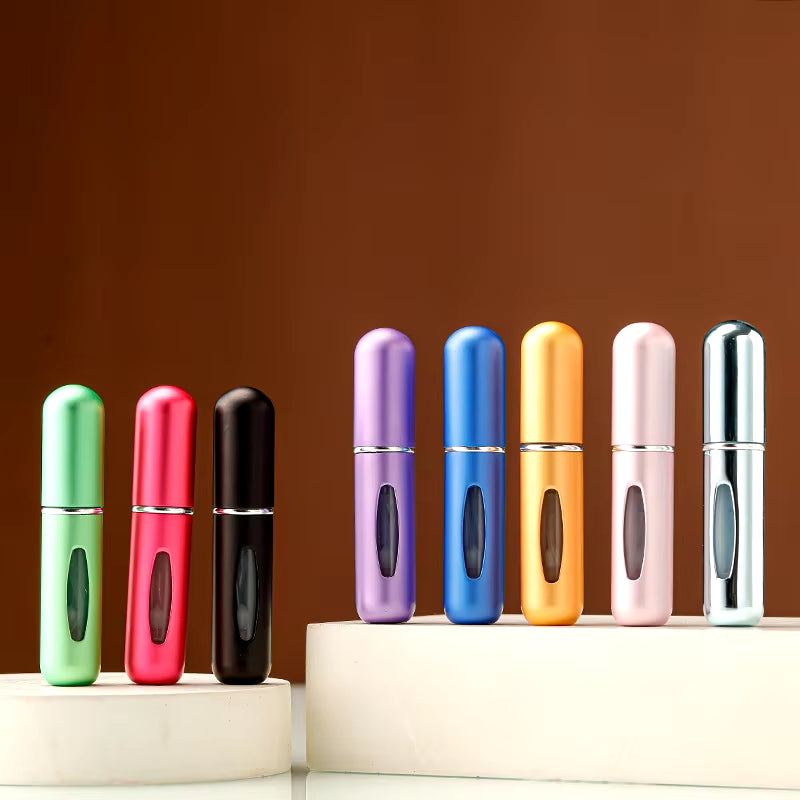 Elegant Refillable Perfume Atomizer - Pocket-Sized Spray for On-the-Go Freshness