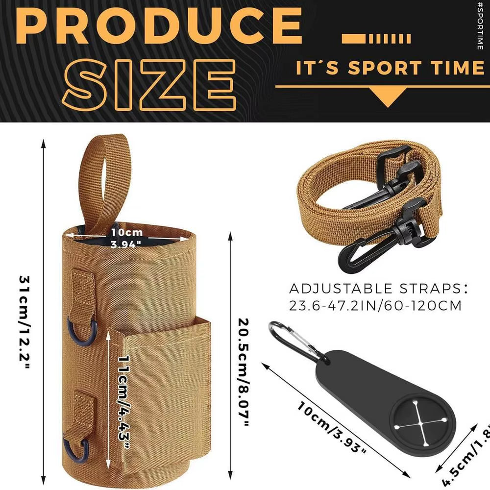 Portable Magnetic Water Bottle Holder with Non-Slip Sling - Stay Hydrated On-the-Go!
