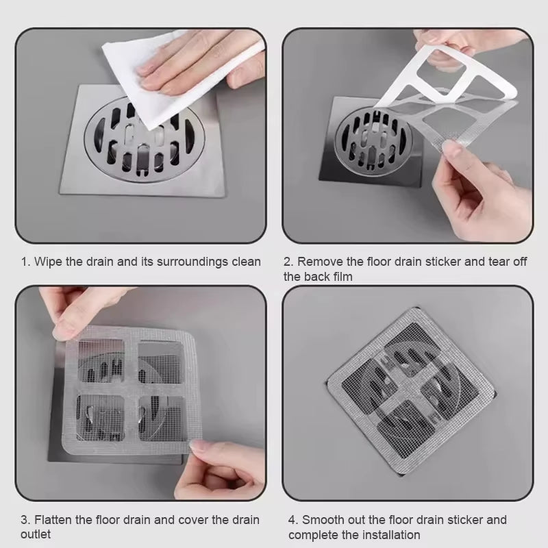 Anti-Clogging Drain Filter Patches - Disposable Floor Sink Strainers for Bathroom & Kitchen 